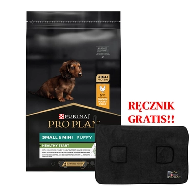 PRO PLAN Healthy Start Small & Mini Puppy Karma dla szczeniąt bogata w kurczaka 7kg + Ręcznik dla psa GRATIS!!