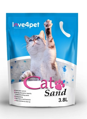 Żwirek Silikonowy dla Kota Cat Sand 3,8l-1,5kg/Opakowanie uszkodzone (6384,6406) !!! 