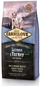 Carnilove Salmon & Turkey for Puppies 12kg / Opakowanie uszkodzone (3232, 6074,1076,1083) !!!