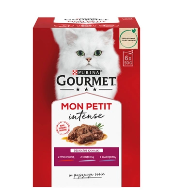 GOURMET mon Petit Pokarm dla kotów - MIX Mięsny 6x50g 