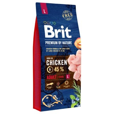 BRIT Premium By Nature Adult L 14,5kg/Opakowanie uszkodzone (777) !!! 