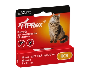 Fiprex KOT, 52,5 mg/0,7 ml, roztwór do nakrapiania dla kotów