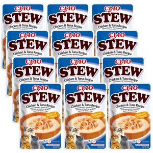 INABA  Cat Ciao Stew - kremowa potrawka dla kota o smaku kurczaka i tuńczyka 12x40g