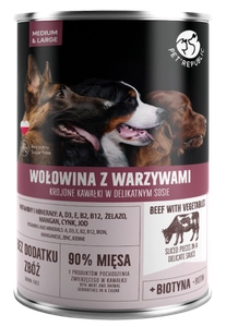 PetRepublic kawałki w sosie z wołowiną i warzywami 1250g