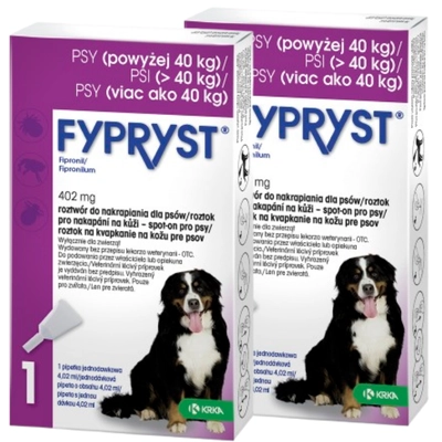 KRKA Fypryst Spot On 402 mg/4,02 ml dla Psów 40 - 60 kg 2 szt