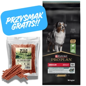 PRO PLAN Sensitive Digestion Medium Adult Karma dla psów bogata w jagnięcinę 14kg + PRZYSMAK WILD FARM 500G GRATIS!!!