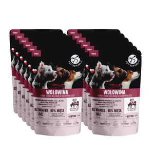 PetRepublic drobno siekane kawałki w delikatnym sosie - wołowina 12x100g dla psa