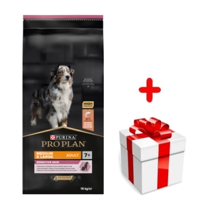 Purina Pro Plan Medium & Large 7+ Sensitive Optiderma, łosoś i ryż 14kg  + niespodzianka dla psa GRATIS!