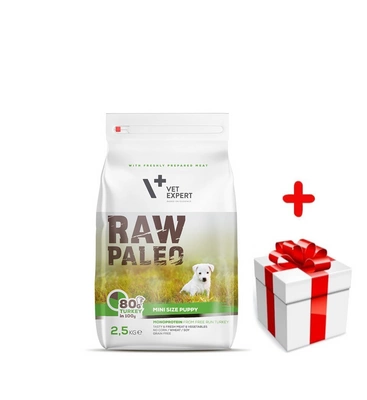 Vetexpert RAW PALEO TURKEY PUPPY MINI 2,5KG + niespodzianka dla psa GRATIS!