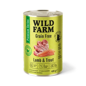 WILD FARM Premium Grain Free Lamb and Trout 400g - bezzbożowa karma dla kota