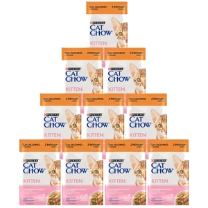 CAT CHOW Kitten Karma dla kociąt z indykiem i cukinią w galaretce 10x85g