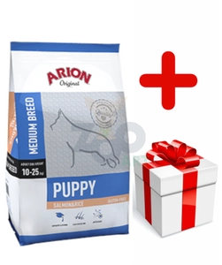 ARION Original Puppy Medium Breed Salmon & Rice 12kg + niespodzianka dla psa GRATIS!