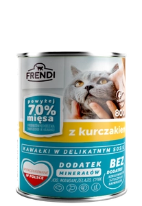 Frendi kawałki w delikatnym sosie z kurczakiem 800g dla kota