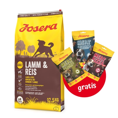 JOSERA Lamb & Rice 12,5kg + 3x Mix Treats GRATIS!!