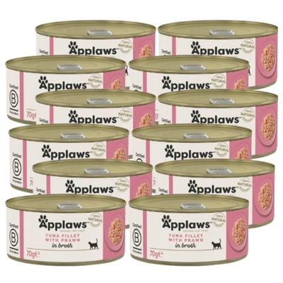 Applaws Cat Tuńczyk z krewetkami 12x70g PUSZKA