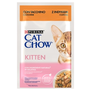 CAT CHOW Kitten Karma dla kociąt z indykiem i cukinią w galaretce 85g