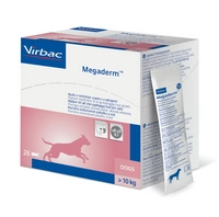 Virbac Megaderm 28x8 ml suplement diety dla psów 10-30 kg na problemy skórne