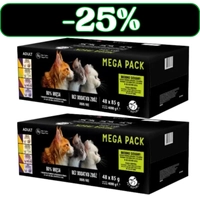 PetRepublic karma mokra dla kotów kawałki w delikatnym sosie MIX mięsnych smaków 96x85g