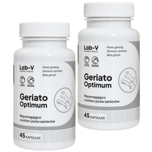 Lab-v Geriato Optimum – Wspomaganie zdrowia seniorów dla psów i kotów 2x45 kapsułek
