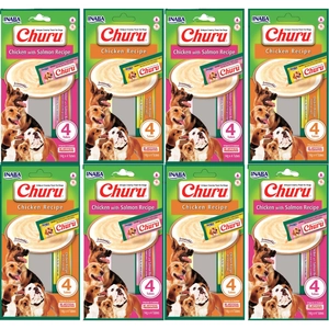 INABA Churu 4P przysmak dla psa o smaku kurczaka i łososia 4x(4x14g)+ INABA Churu 4P przysmak dla psa o smaku kurczaka 4x(4x14g)