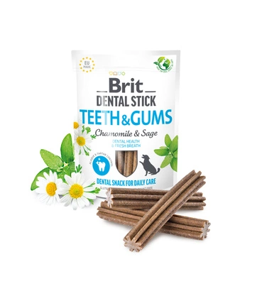 BRIT CARE Dog Dental Stick Teeth & Gums with Chamomile & Sage 7szt (251g)