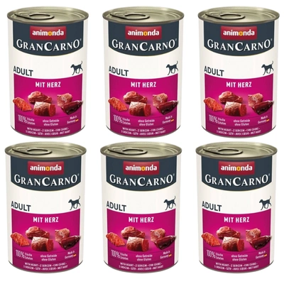 ANIMONDA GranCarno Adult Dog z sercami 6x400g