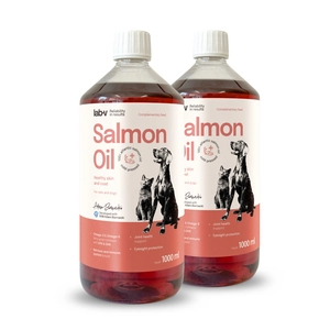 Lab-v Olej z Łososia 100% Dla Psa i Kota w Każdym Wieku 2x1000 ml (2L) Tłoczony Na Zimno