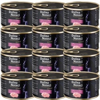 DOLINA NOTECI Premium Sterilised dla kota bogata w indyka 12x185g