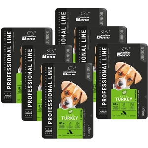 SUPER BENO Junior saszetka dla szczeniąt wszystkich ras z indykiem 6x100g