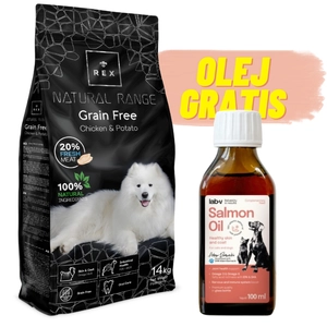 Rex Natural Range Grain Free Chicken & Potato 14kg + Olej z łososia GRATIS