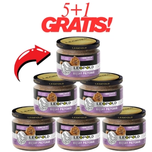 Leopold Karma mięsna z kurczakiem i marchewką dla psów 300g 5+1GRATIS!!