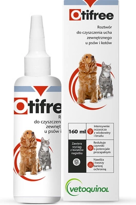 VETOQUINOL Otifree 160ml Dla Psów I Kotów Do Czyszczenia Uszu