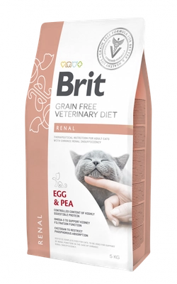Brit gf veterinary diets cat Renal 5kg / Opakowanie uszkodzone (2255) !!!