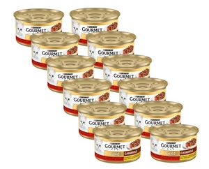 Purina Gourmet Gold z wołowiną i kurczakiem w sosie z pomidorami 12x85g