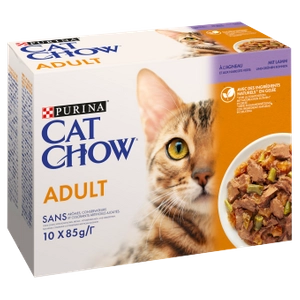 PURINA Cat Chow Adult Karma dla kotów z jagnięciną i zieloną fasolką w galaretce 10x85g