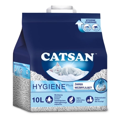 CATSAN Hygiene Plus 10l - 5kg - naturalny żwirek dla kota /Opakowanie uszkodzone (1412) !!!