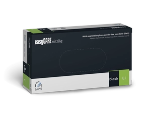 Rękawice nitrylowe bezpudrowe rozmiar L - czarne