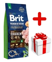 BRIT Premium By Nature Adult XL 15kg + niespodzianka dla psa GRATIS!