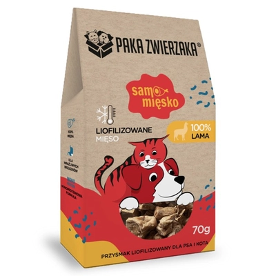 Paka Zwierzaka Przysmak liofilizowany Samo Mięsko LAMA 70g