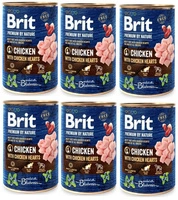 Brit Premium by Nature Chicken With Chicken Hearts 6x800g