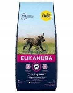 EUKANUBA Puppy&Junior Large Breed Chicken 18kg/ Opakowanie uszkodzone (2049,2137) !!! 