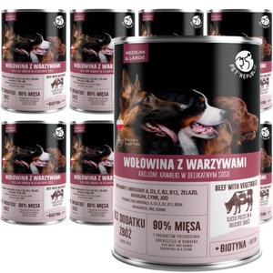 PetRepublic kawałki w sosie z wołowiną i warzywami 8x800g