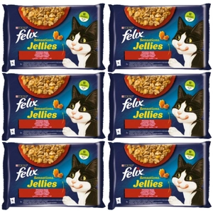 FELIX Sensations Jellies Karma dla kotów wiejskie smaki w galaretce 12x(4x85g)