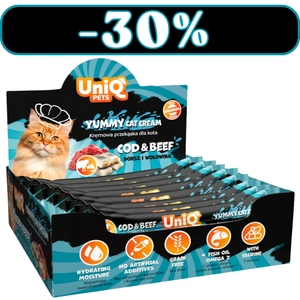 UNIQ PETS PURRCREAM pyszny sosik dla kota z dorszem i wołowiną 50x15g