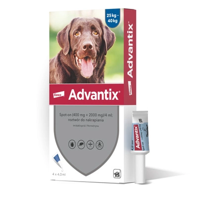 Advantix - dla psów 25-40kg (4 pipety x 4ml)