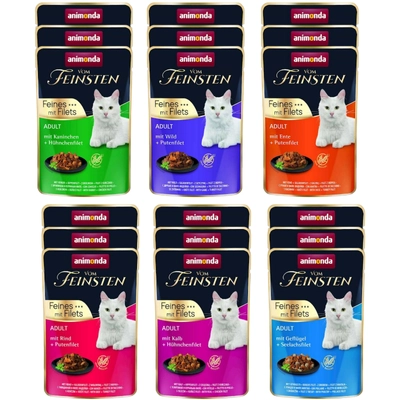 ANIMONDA Cat Vom Feinsten Adult Mix smaków 18x85g