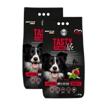 Karma dla psa Tasty Dogs Life z wołowiną 2x12 kg (średnie i duże rasy)