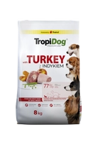 TROPIDOG Premium Adult Small Breeds z indykiem i ryżem 8kg