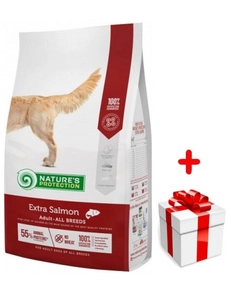 NATURES PROTECTION Extra Salmon 2kg + niespodzianka dla psa GRATIS!