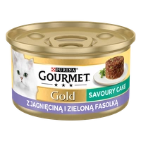 Purina Gourmet Gold Savoury Cake z jagnięciną i zieloną fasolką 85g